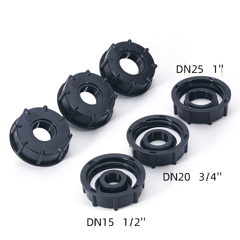 Adaptateur Tote IBC 60 mm File grossier 1/2 '3/4 '' 1 pouce de sortie, 275-330 gallons