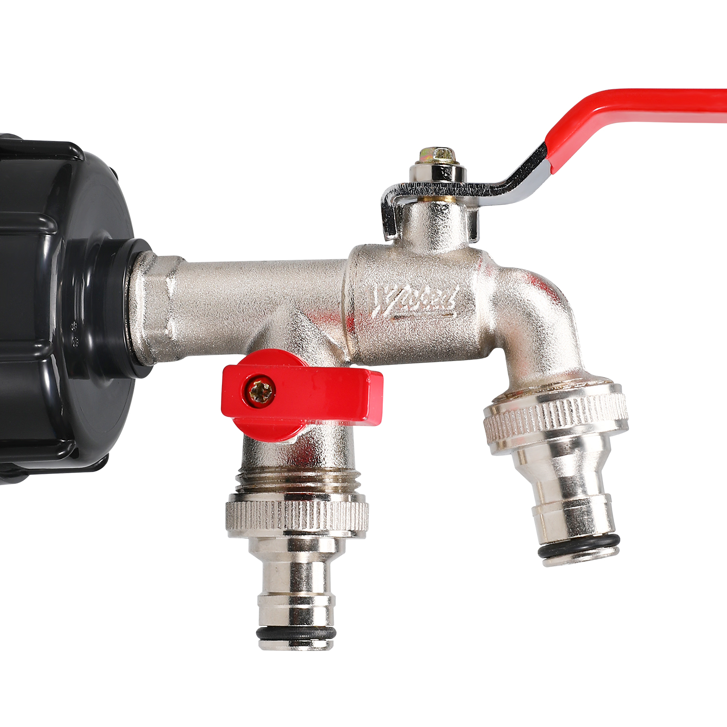 2.44 'Fine Tote Valve Vanne de tuyaux en laiton sans soupape de soupape de tuyau en laiton avec soupape à billes (2 en 1 robinets doubles + laiton)