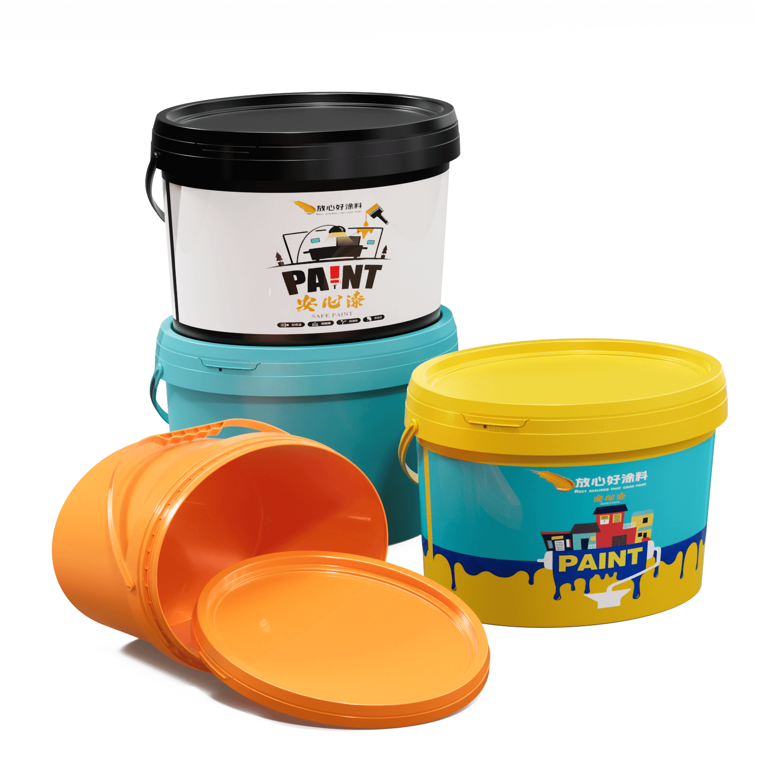 Seau en plastique ovale