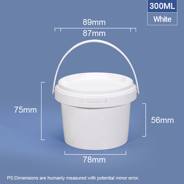 300 ml 10 oz. Baignoire en plastique rond