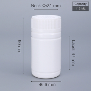 Bouteille de fourgonnette en plastique de 112 ml de pilules