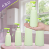 Shampooing de voyage doux vert et revitalisant avec pompe