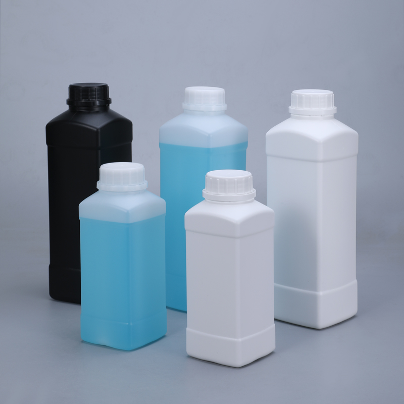 Bouteille chimique carrée