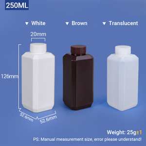 Bouteille HDPE de 250 ml avec bouchon à vis 