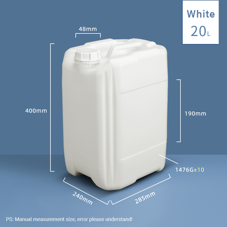 Bidons fluorés de style F approuvés par l'ONU de 20 L, jerricans à barrière en PEHD pour l'emballage de produits chimiques et de solvants
