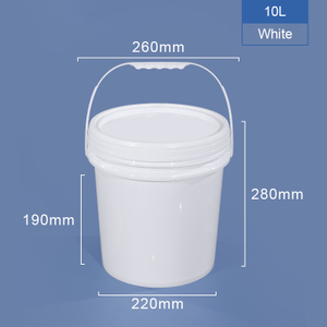 Seau en plastique 10L 2,5 gallons avec poignée de couvercle