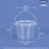 300 ml 10 oz. Baignoire en plastique rond