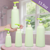 Shampooing de voyage doux vert et revitalisant avec pompe