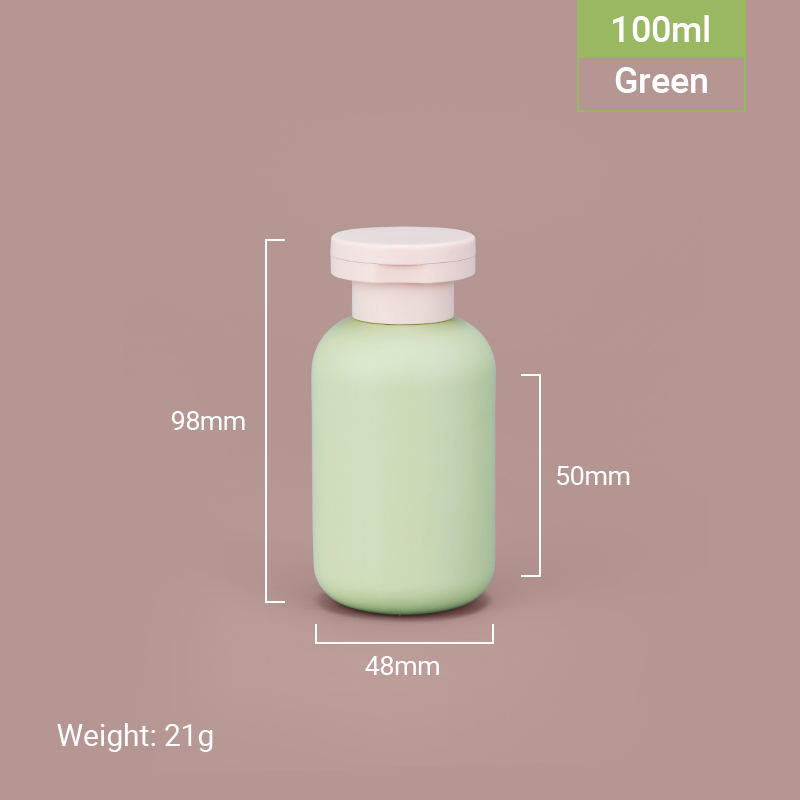 Bouteille de shampooing à capuchon de feuillette de 100 ml