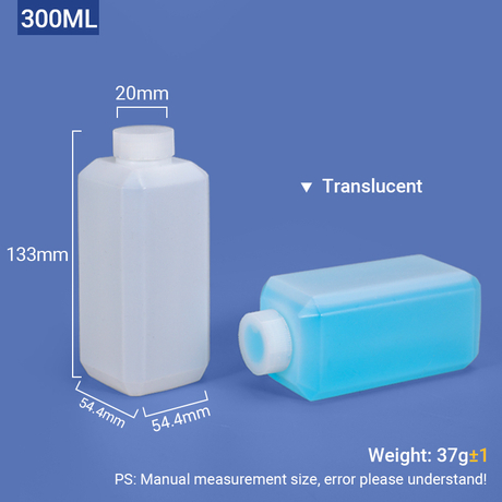 Bouteille en PEHD de 300 ml avec bouchon à vis 