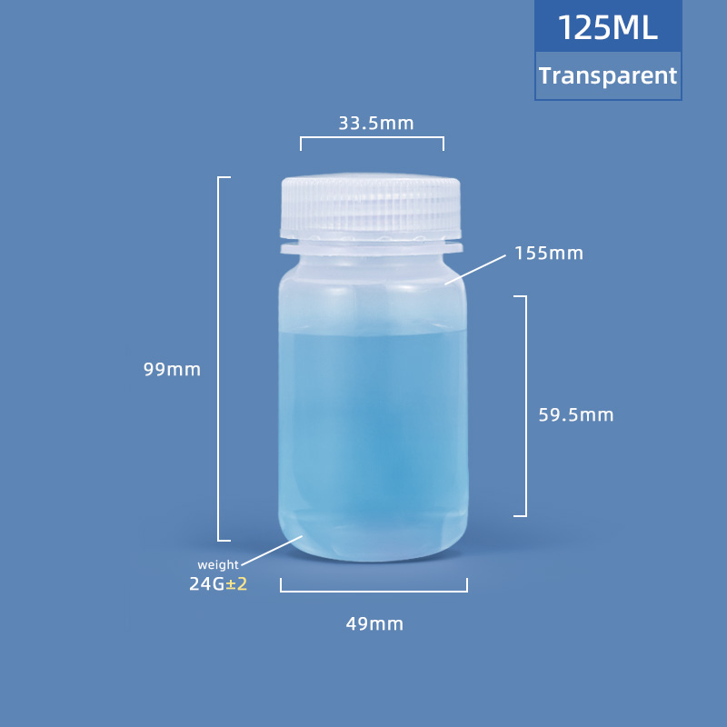 125 ml de collier large plastique PP / HDPE Bouteille