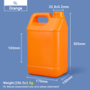 Pichets de style F de 5 L Pichet en plastique HDPE de 5 litres Jerrican en plastique
