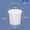 1500 ml 1,5 seau en plastique rond LTR