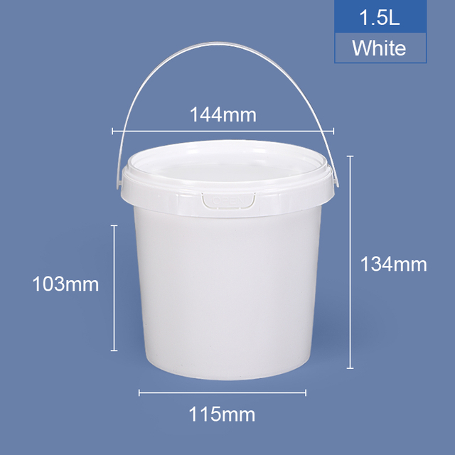 1500 ml 1,5 seau en plastique rond LTR
