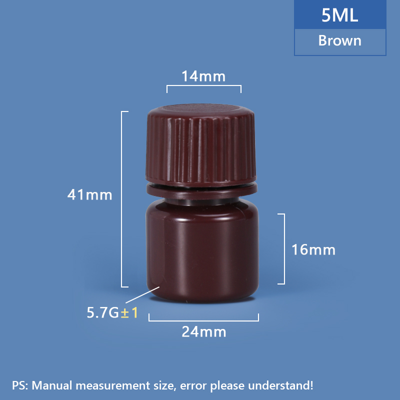 Bouteille PP PP / HDPE en plastique de 5 ml 