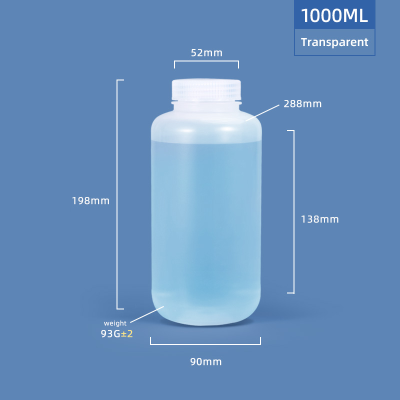 1000 ml de collier de cou de large PP / HDPE Bouteille
