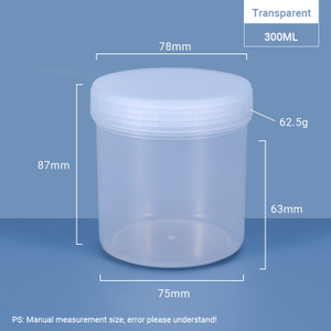 Pot en plastique à large ouverture de 300 ml avec bouchon à vis 