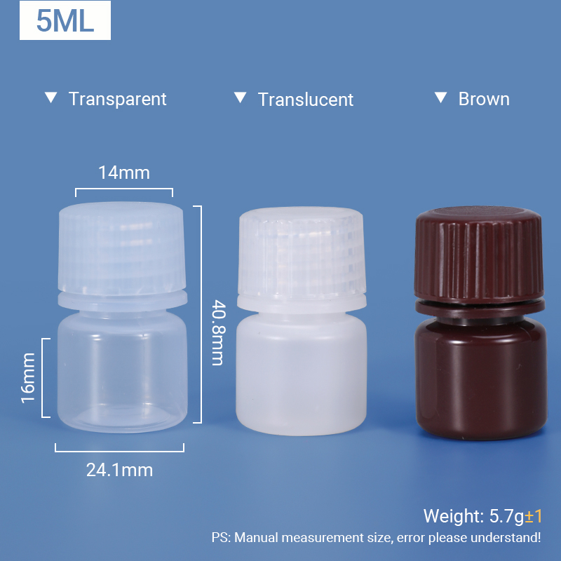Bouteille PP PP / HDPE en plastique de 5 ml 