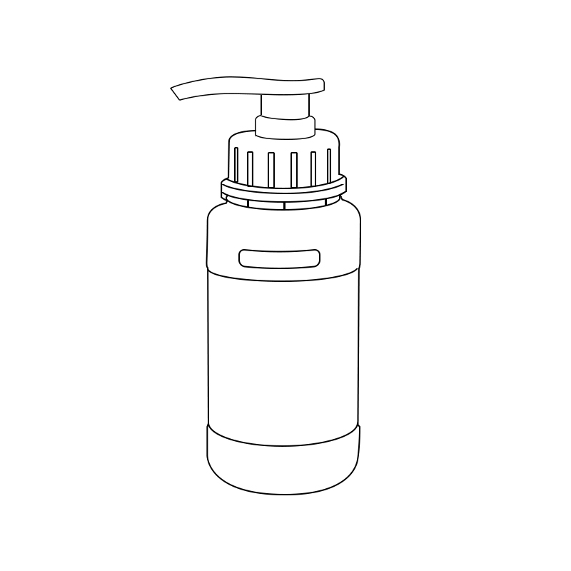 Bouteille en plastique HDPE avec pompe