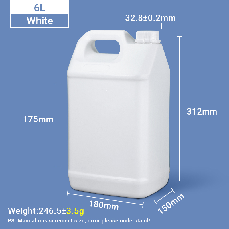 Pichets de style F 6L Pichet en plastique HDPE de 6 litres Jerrican en plastique