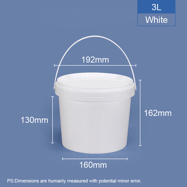 3 LTR Bodet en plastique rond de qualité alimentaire LTR