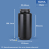 1000 ml de collier de cou de large PP / HDPE Bouteille