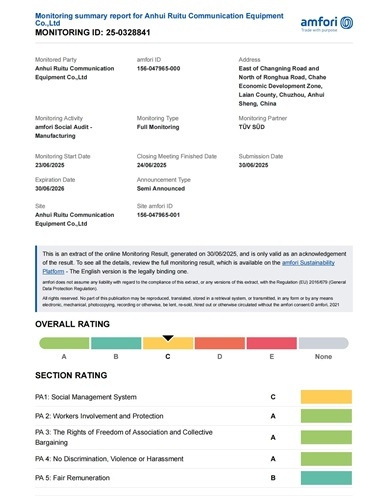 Certificat BSCI 