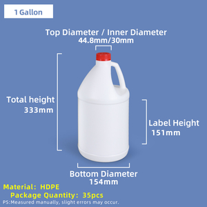 Pichets de gallon en PEHD robustes, bouteille de 4 litres avec CRC