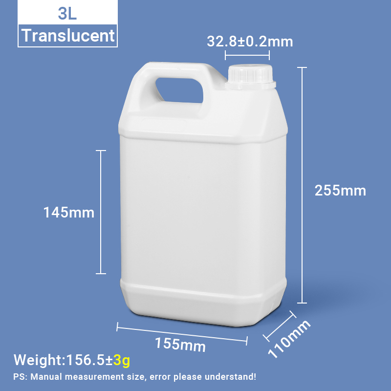 Pichets de style F 3L Pichet en plastique HDPE de 3 litres Jerrican en plastique