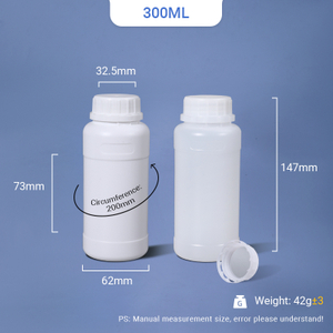 Bouteille en plastique HDPE de 300 ml avec couvercle TE