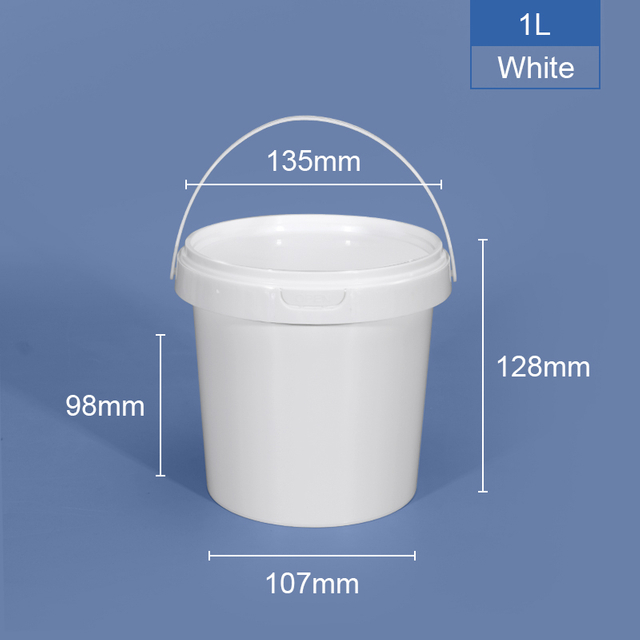 1000 ml un litre baignoire en plastique rond et seau