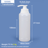 Flacon pompe à lotion en plastique HDPE de 500 ml