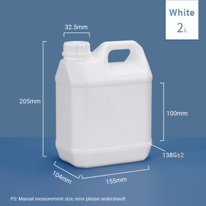 2000 ml 2L Plastique fluorée Jouilles de style F de style 0,5 gall 