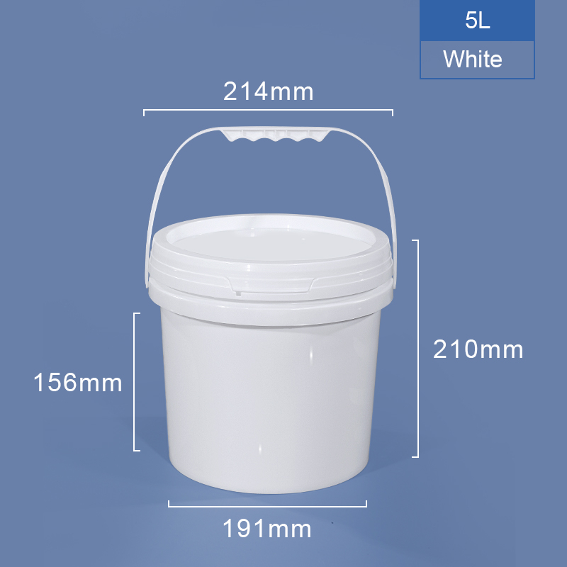 Seau en plastique 5L avec poignée de couvercle