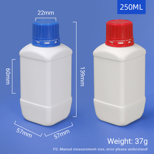 Bouteille d'échantillon HDPE carré HDPE carré de qualité-de-laboratoire pour stockage de réactifs chimiques 