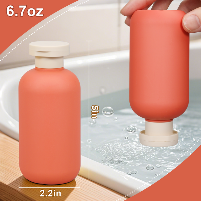Bouteilles de lotion de voyage rouge avec capuchon de feuillets