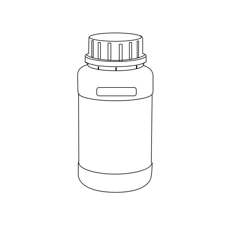 Bouteille en plastique HDPE - Ronde