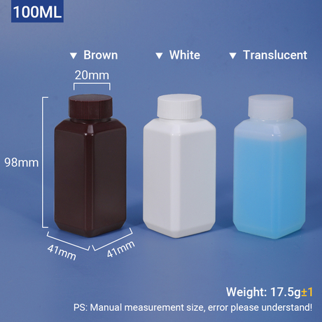 Bouteille en PEHD de 100 ml pour produits chimiques