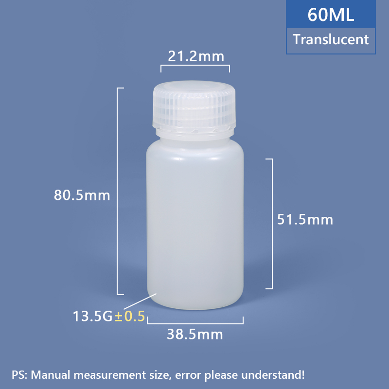 Bouteille PP / HDPE de 60 ml de cou de 60 ml