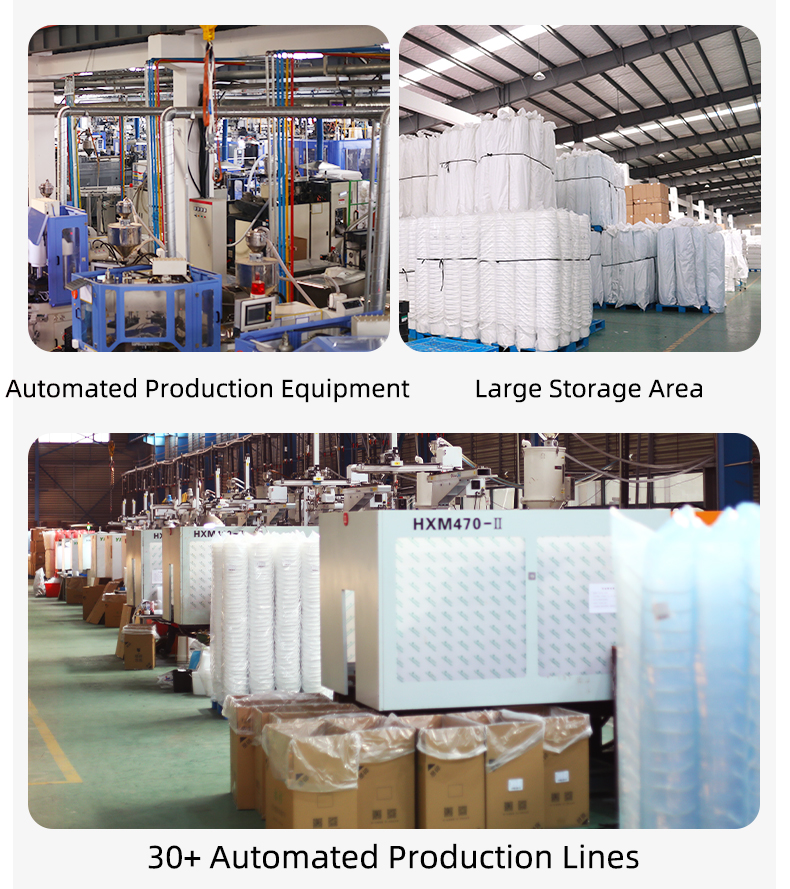 Seau en plastique 35L avec poignée de couvercle