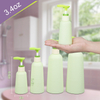 Shampooing de voyage doux vert et revitalisant avec pompe