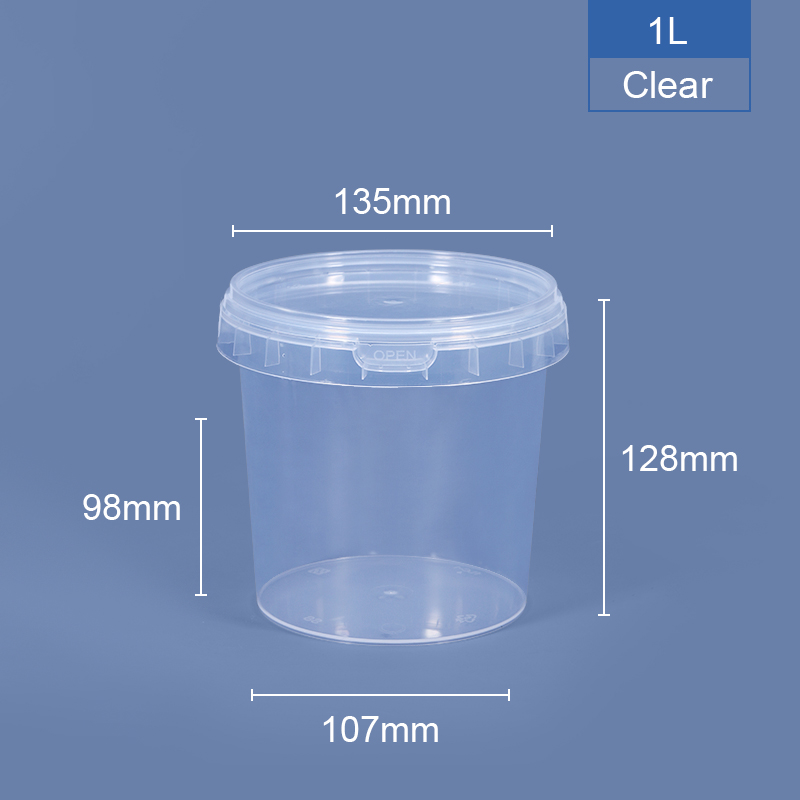 1000 ml un litre baignoire en plastique rond et seau
