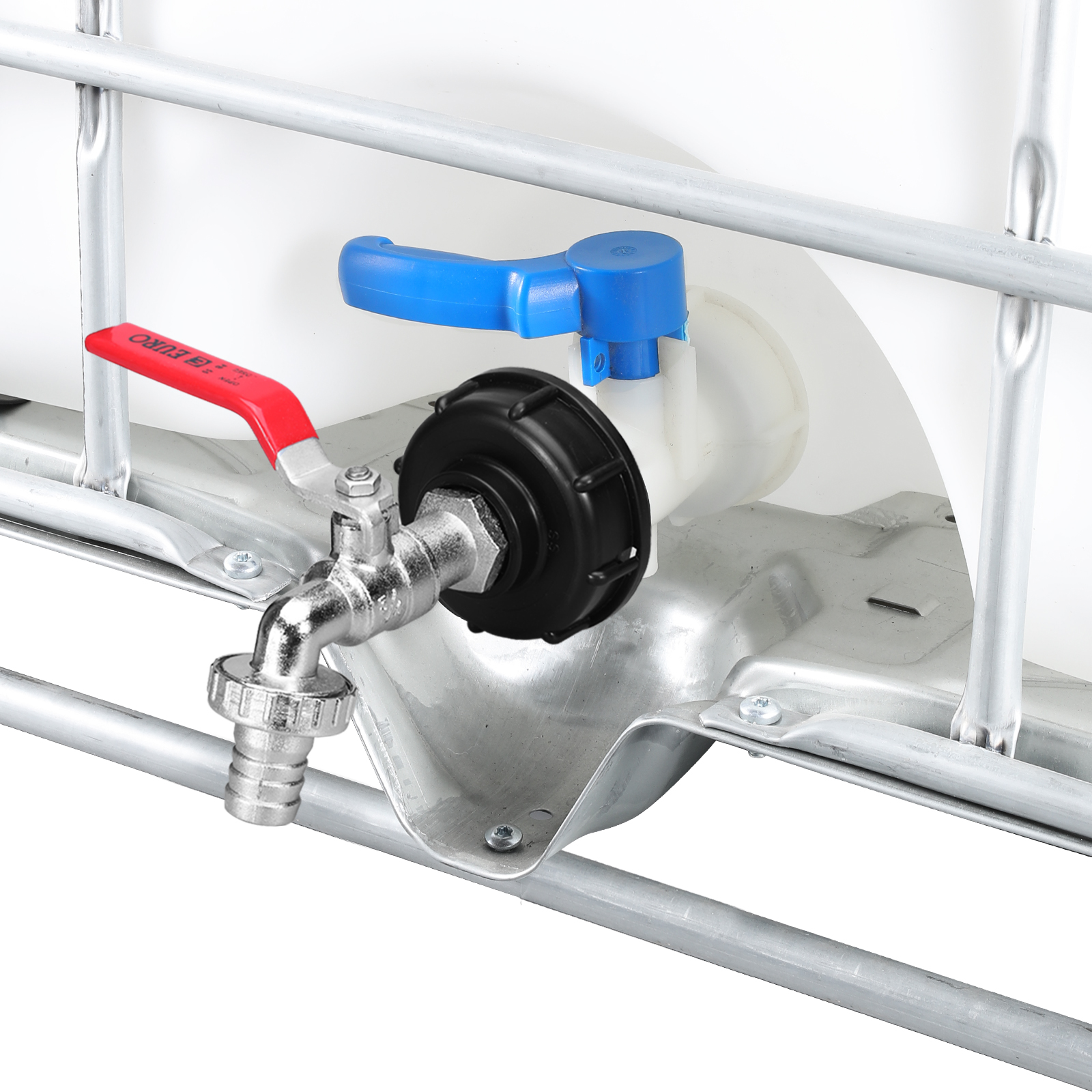 2,36 '' 60x6 Filetage grossier, adaptateur de fourrette IBC 1/2 3/4 pouces Femelle Feme, Connecteurs de réservoir d'eau Extension de soupape de tuyau de jardin