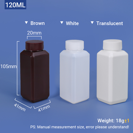 Bouteille en PEHD de 120 ml avec bouchon à vis