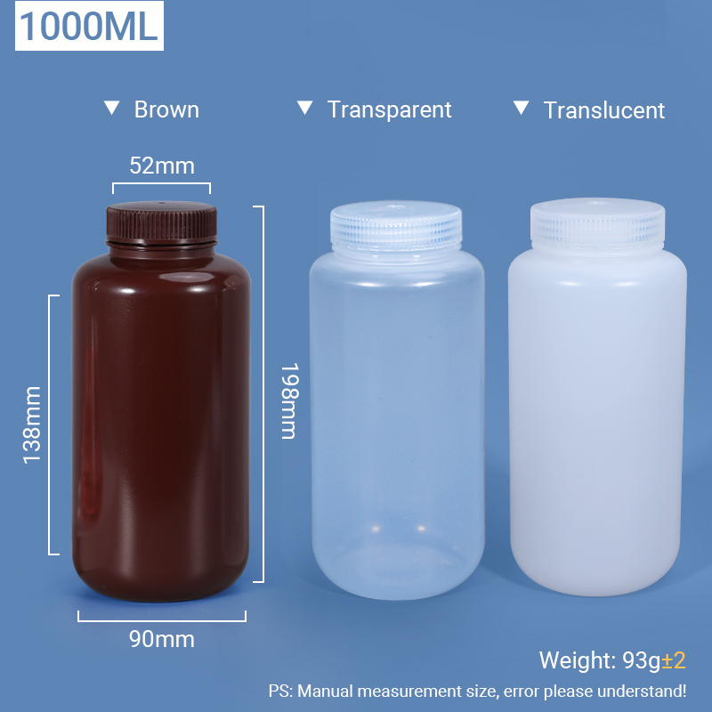 1000 ml de collier de cou de large PP / HDPE Bouteille