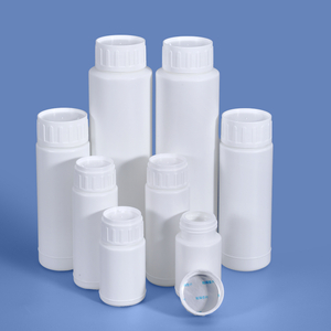 Bouteille en plastique COEX à haute barrière, avec bouchon à vis, coupe-doublure en aluminium, pour emballage de poudre de solvant de pesticide, 50ml, 100ml, 200ml, 500ml