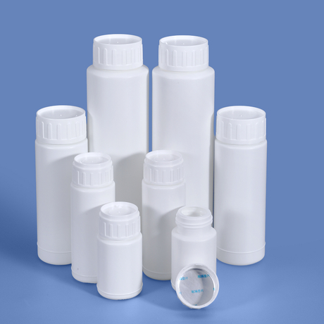 Bouteille en plastique COEX à haute barrière, avec bouchon à vis, coupe-doublure en aluminium, pour emballage de poudre de solvant de pesticide, 50ml, 100ml, 200ml, 500ml