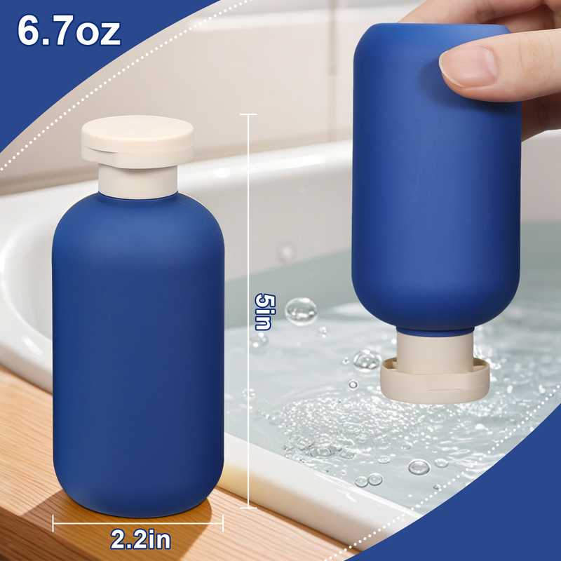 200 ml bouteilles de shampooing en plastique de voyage avec flip capuchon
