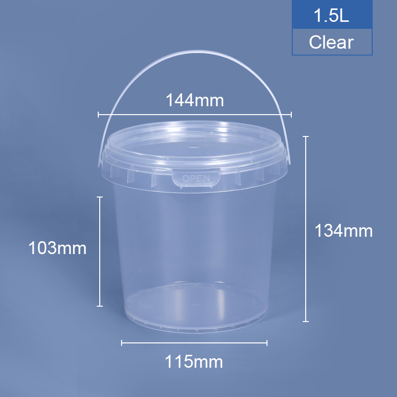 1500 ml 1,5 seau en plastique rond LTR