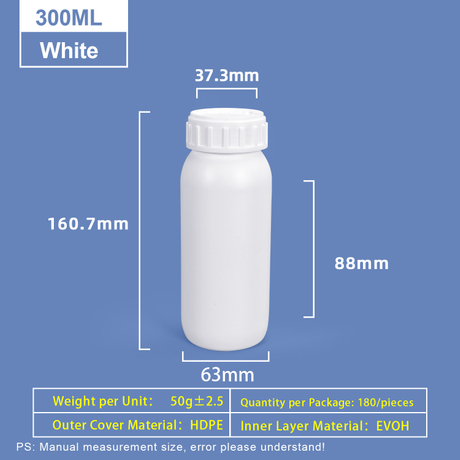 Bouteille COEX 300ML, bouteille à haute barrière pour pesticides